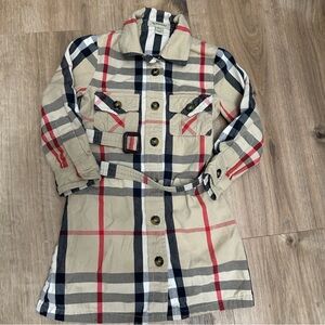 Burberry Kids Casual Dress - Beige, Red, and Black